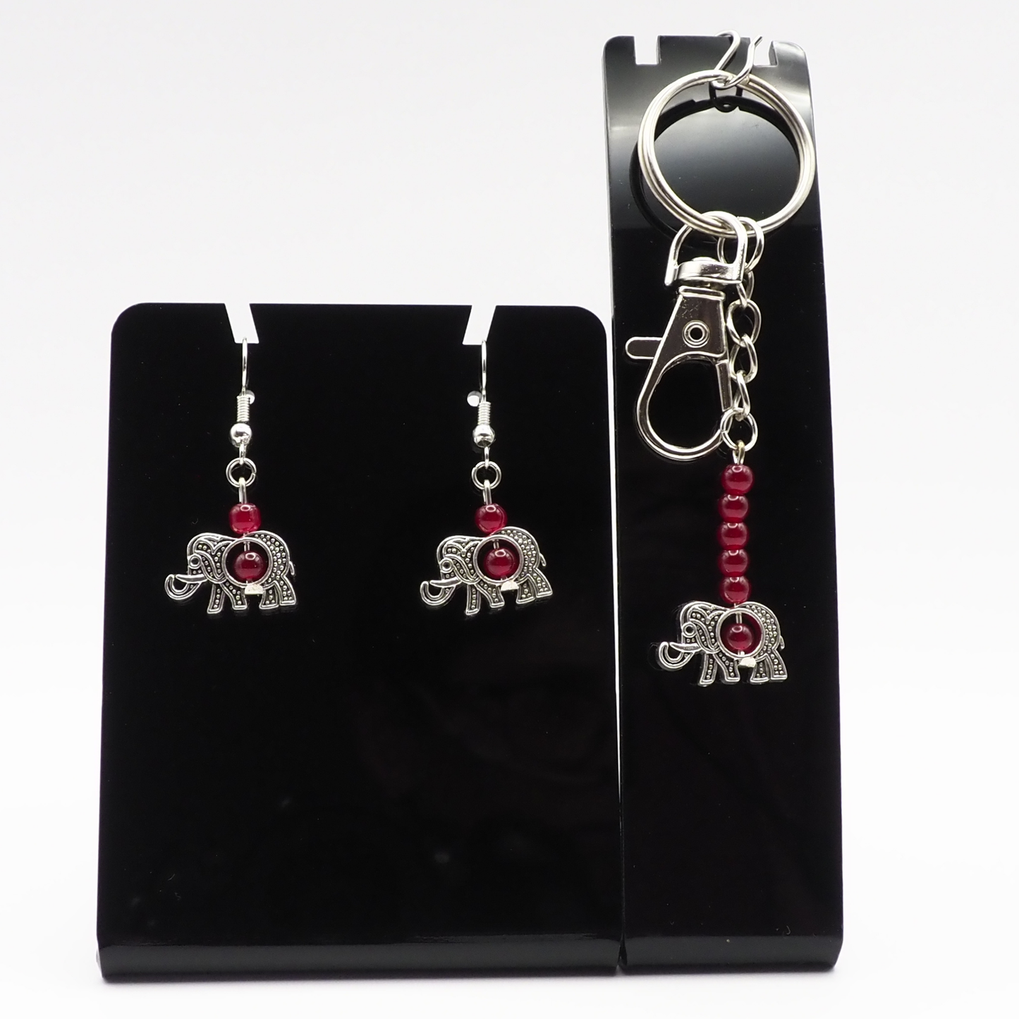 Elephant Keyring and Earring Sets