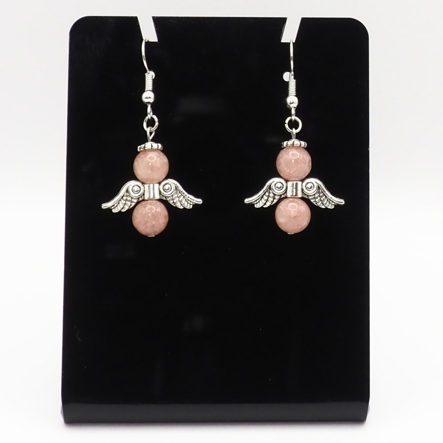 Ferruginous Quartz Angel Earrings