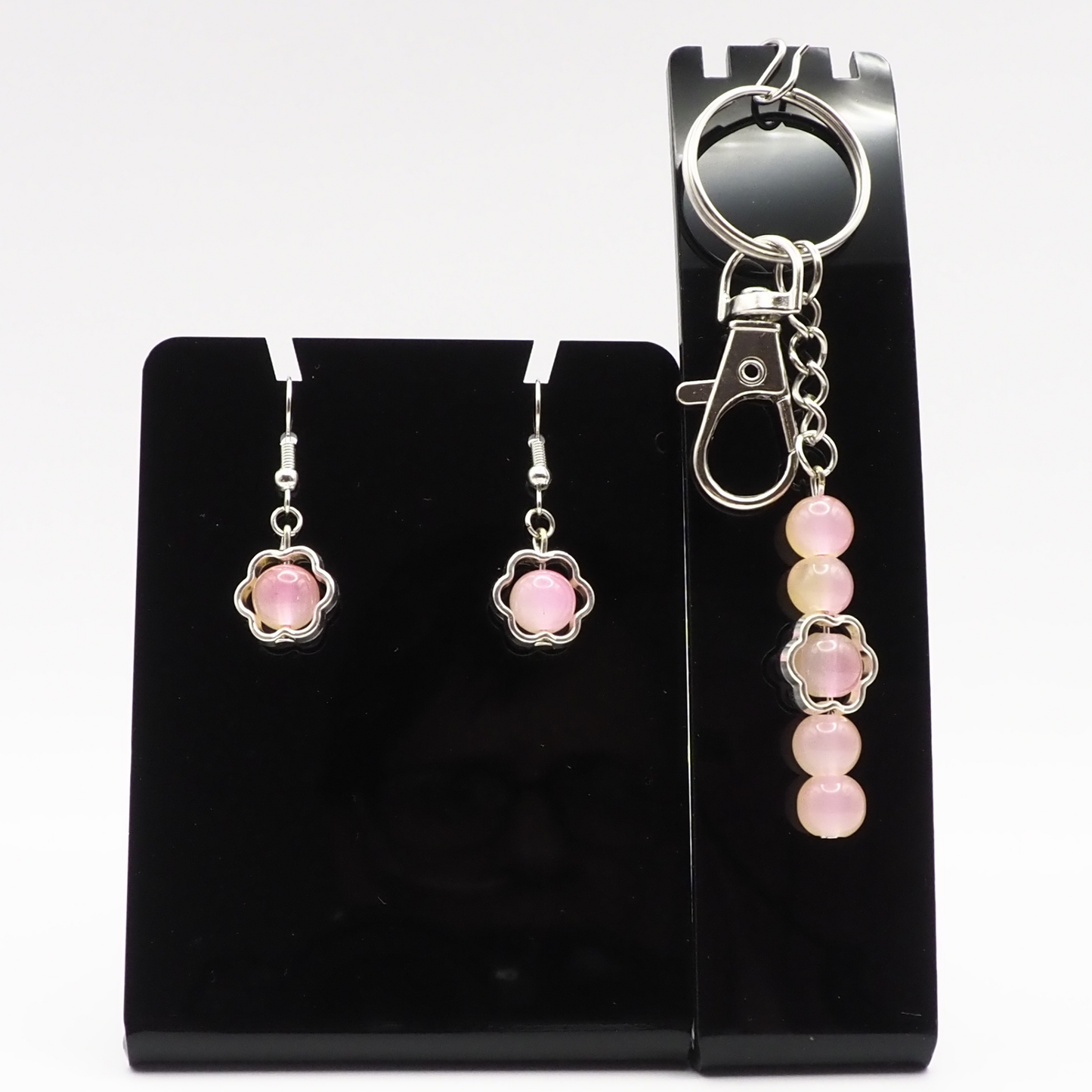 Flower Keyring and Earring set