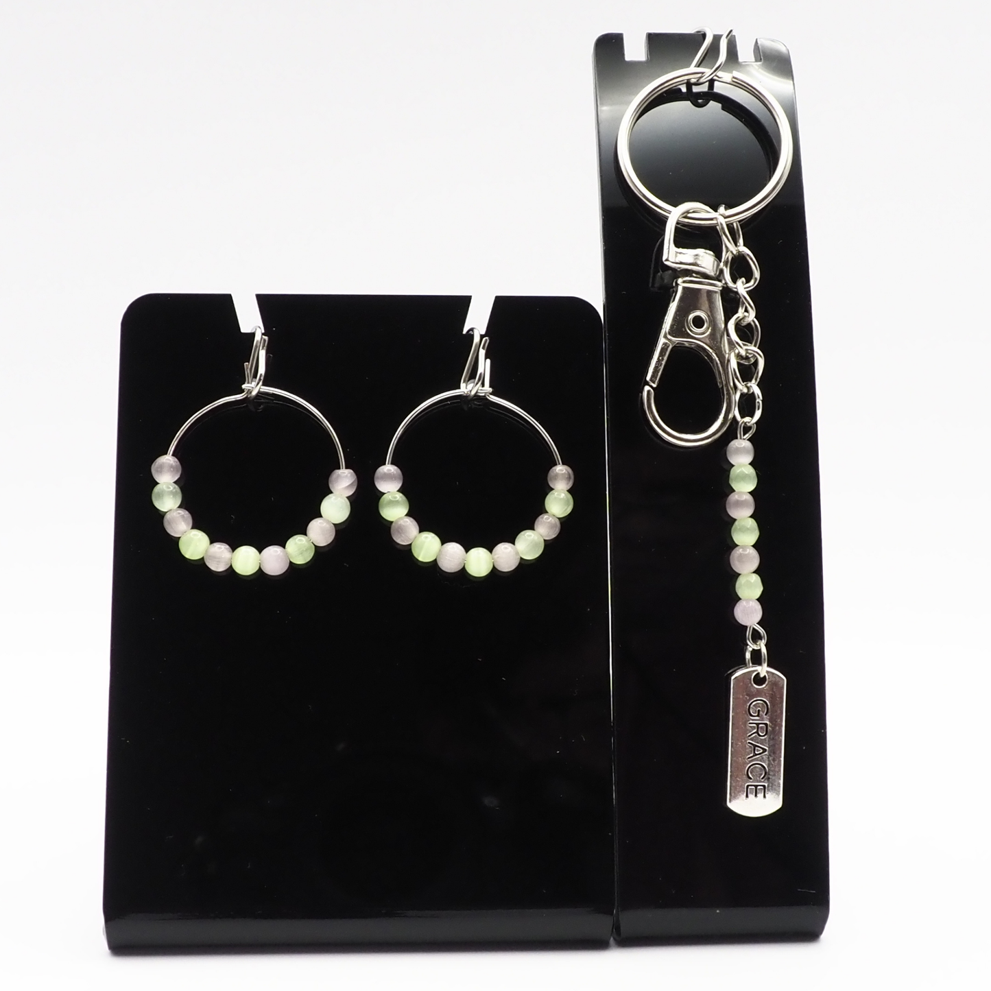 Grace Keyring and Earring Set