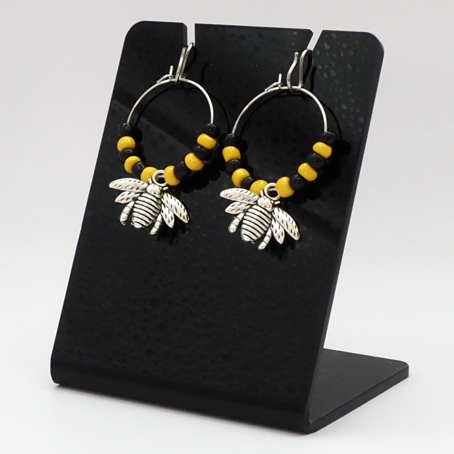 Bee Hoop Earrings