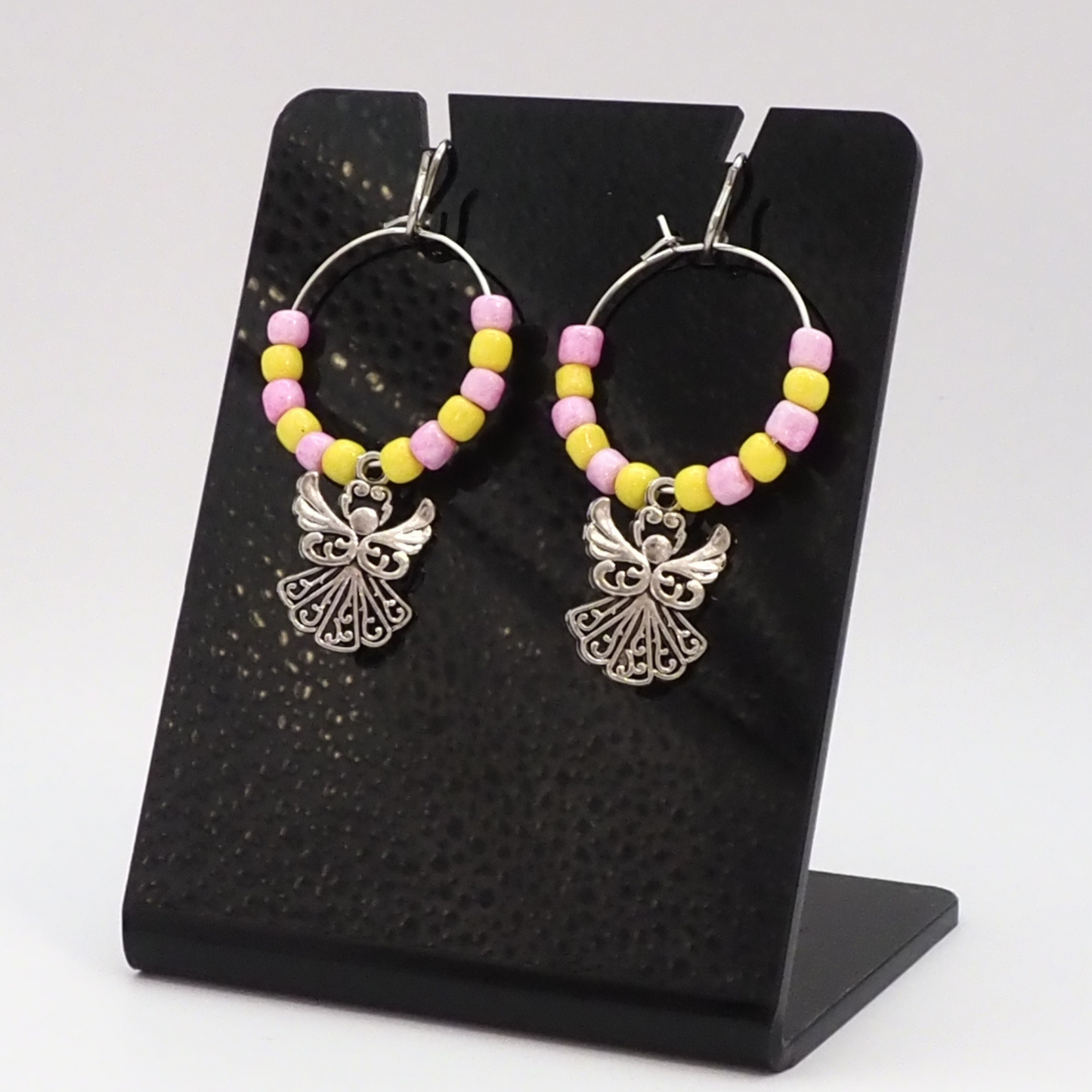 Uplifting Angel Hoop Earrings