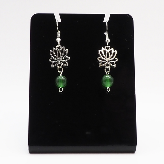Detailed Lotus Earrings