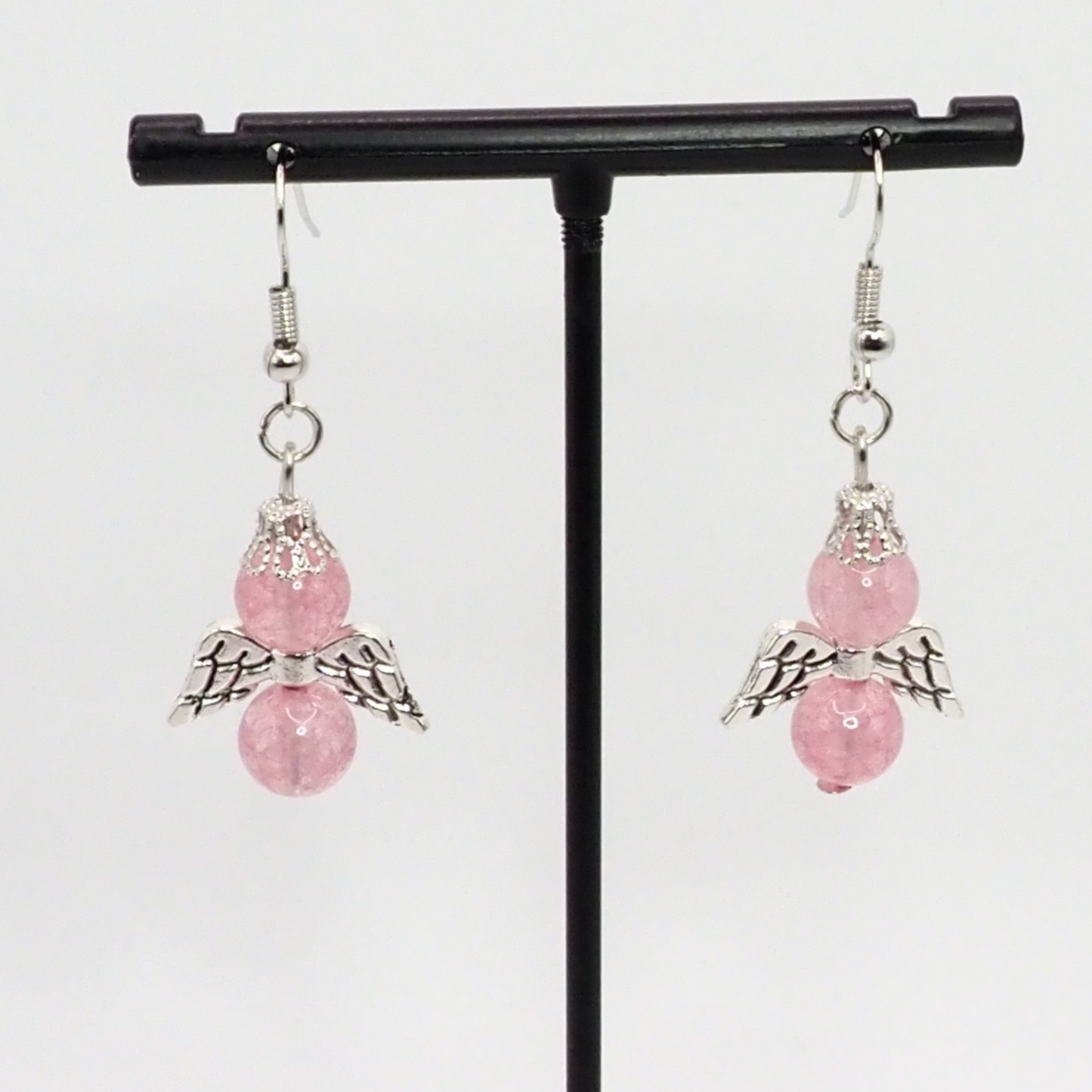 Cherry Quartz Angel Earrings