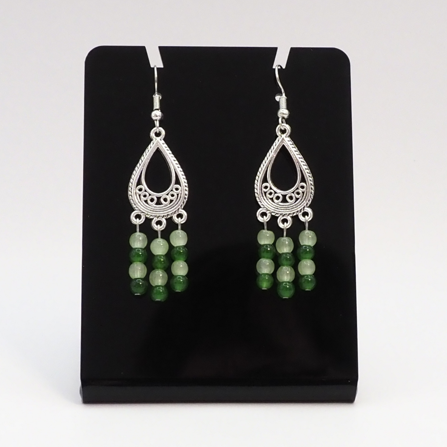 Green Harmony Drop Earrings