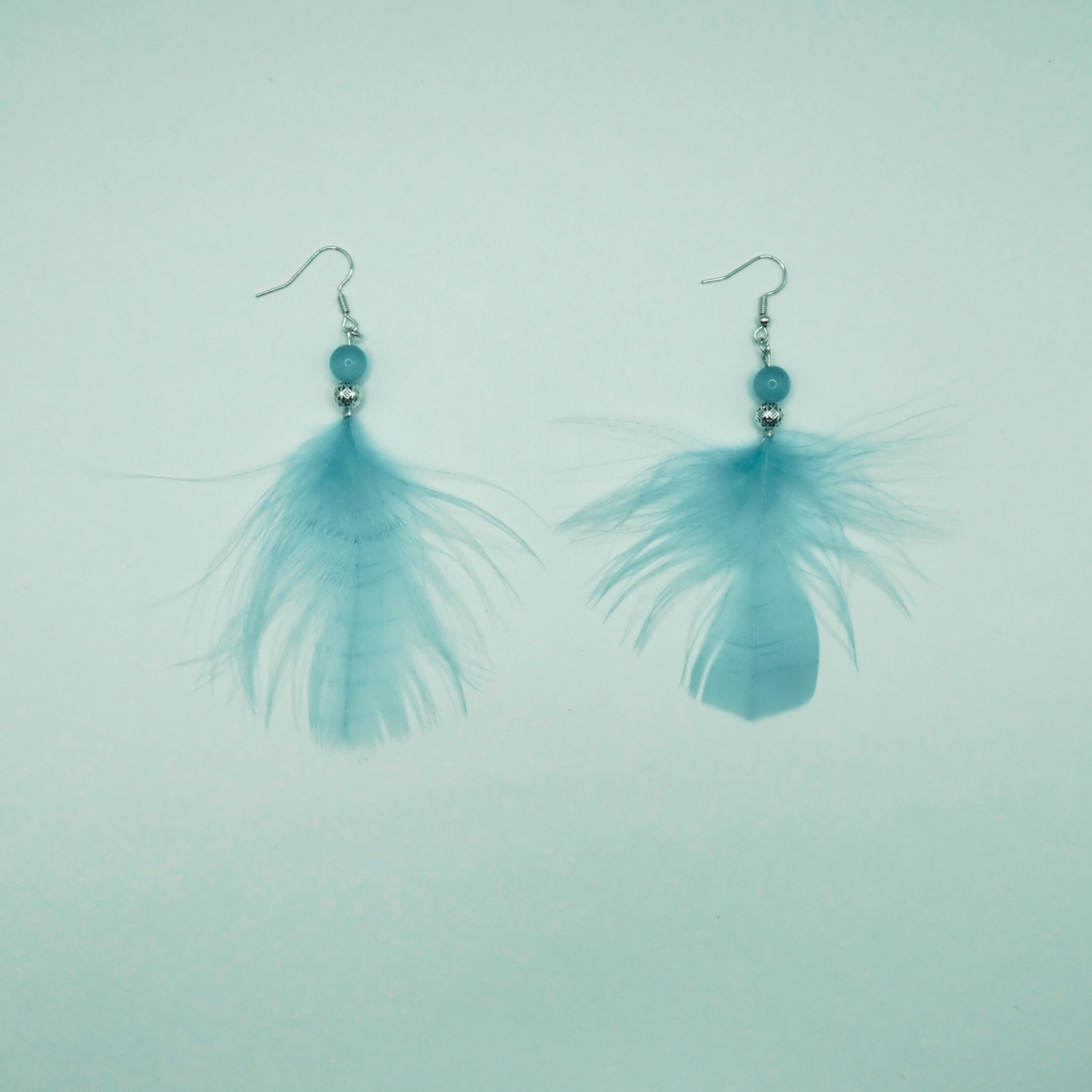 Cat's Eye Feathered Earrings