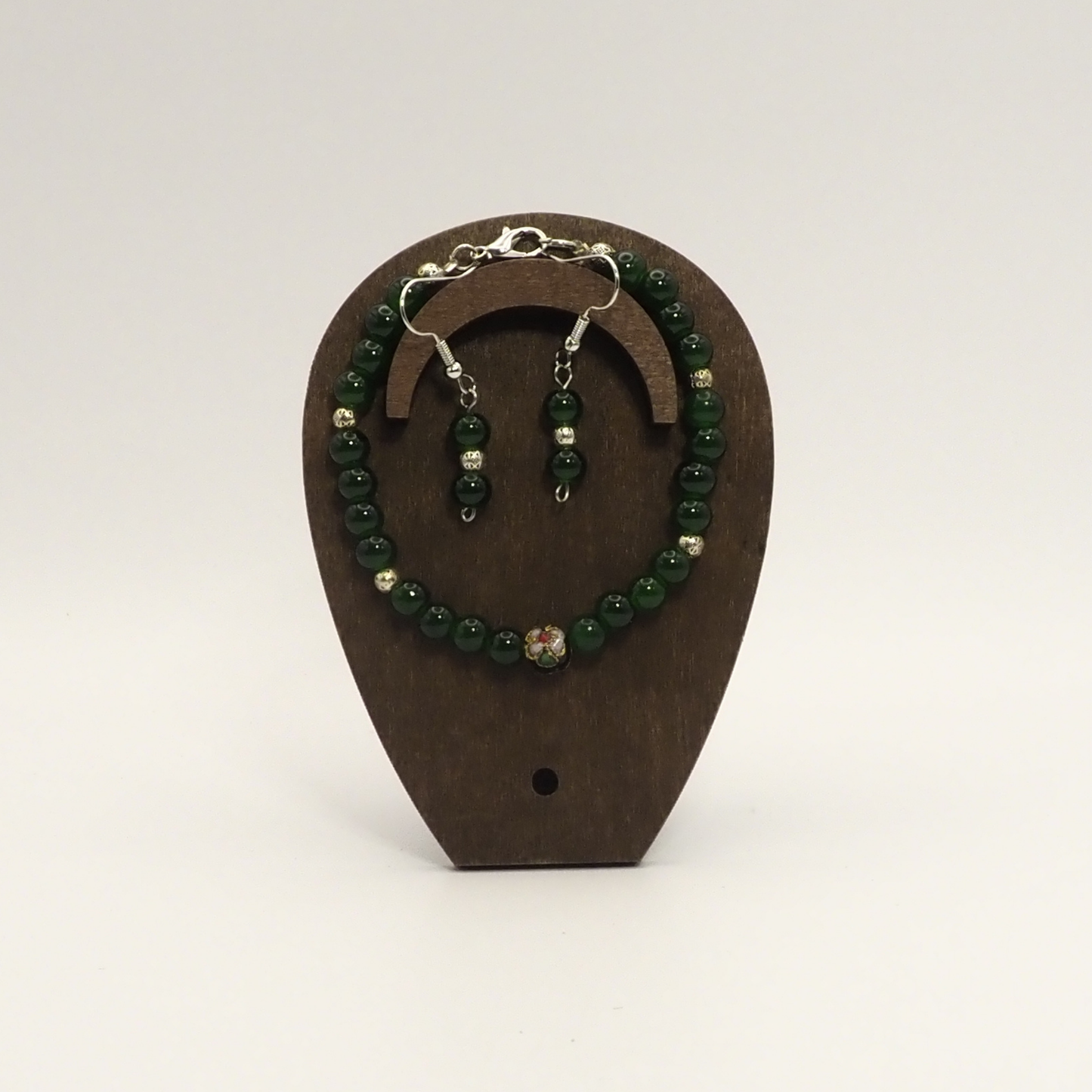 Cloisonne Bracelet & Earrings Set
