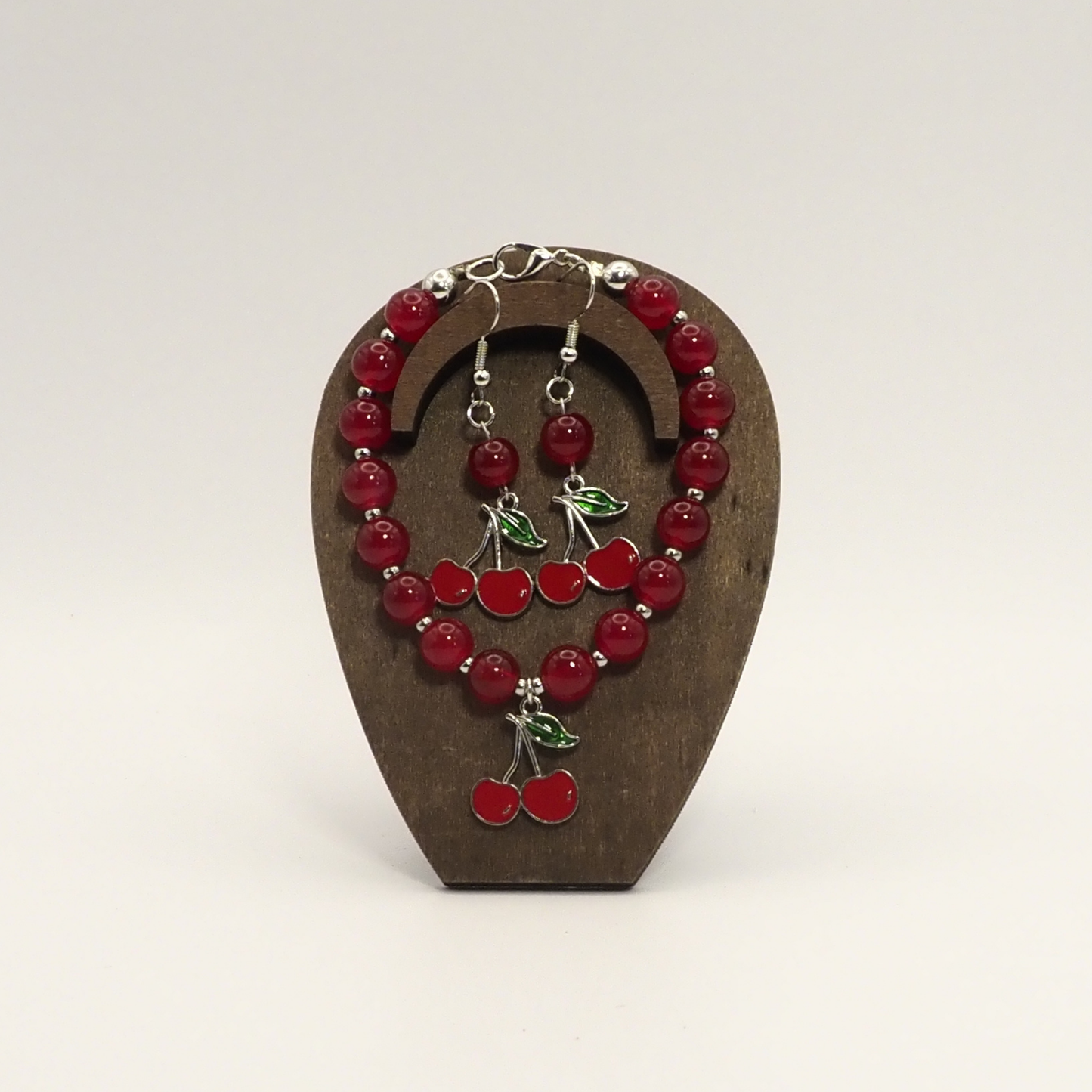 Playful Cherry Bracelet & Earring Set