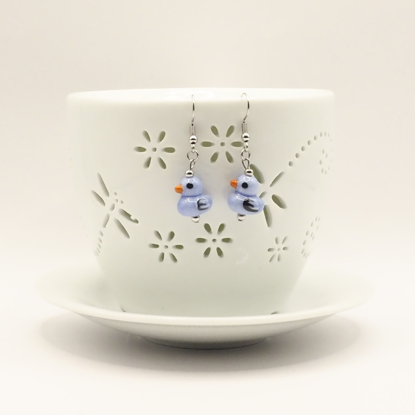 Adorable Porcelain Duck Earrings