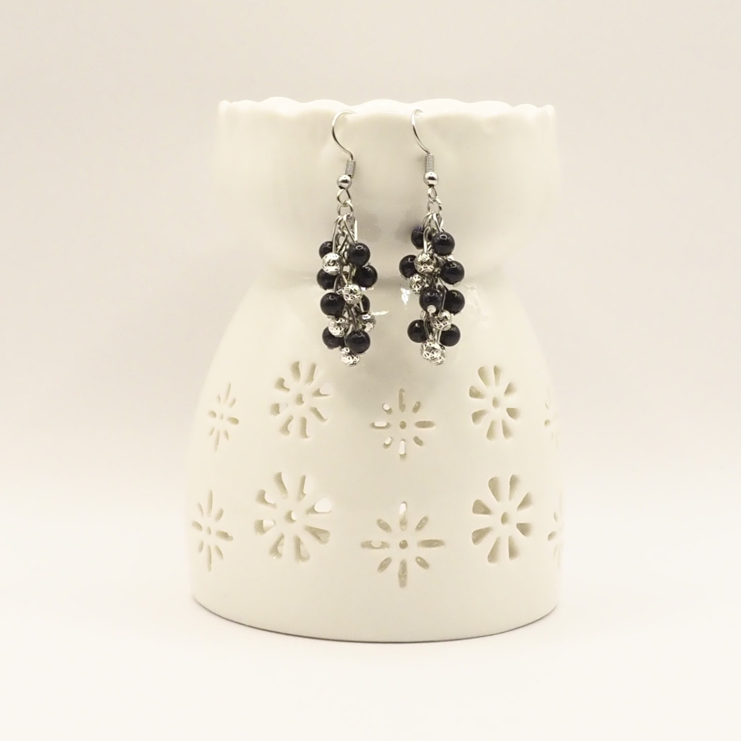 Blue Sandstone Cluster Earrings