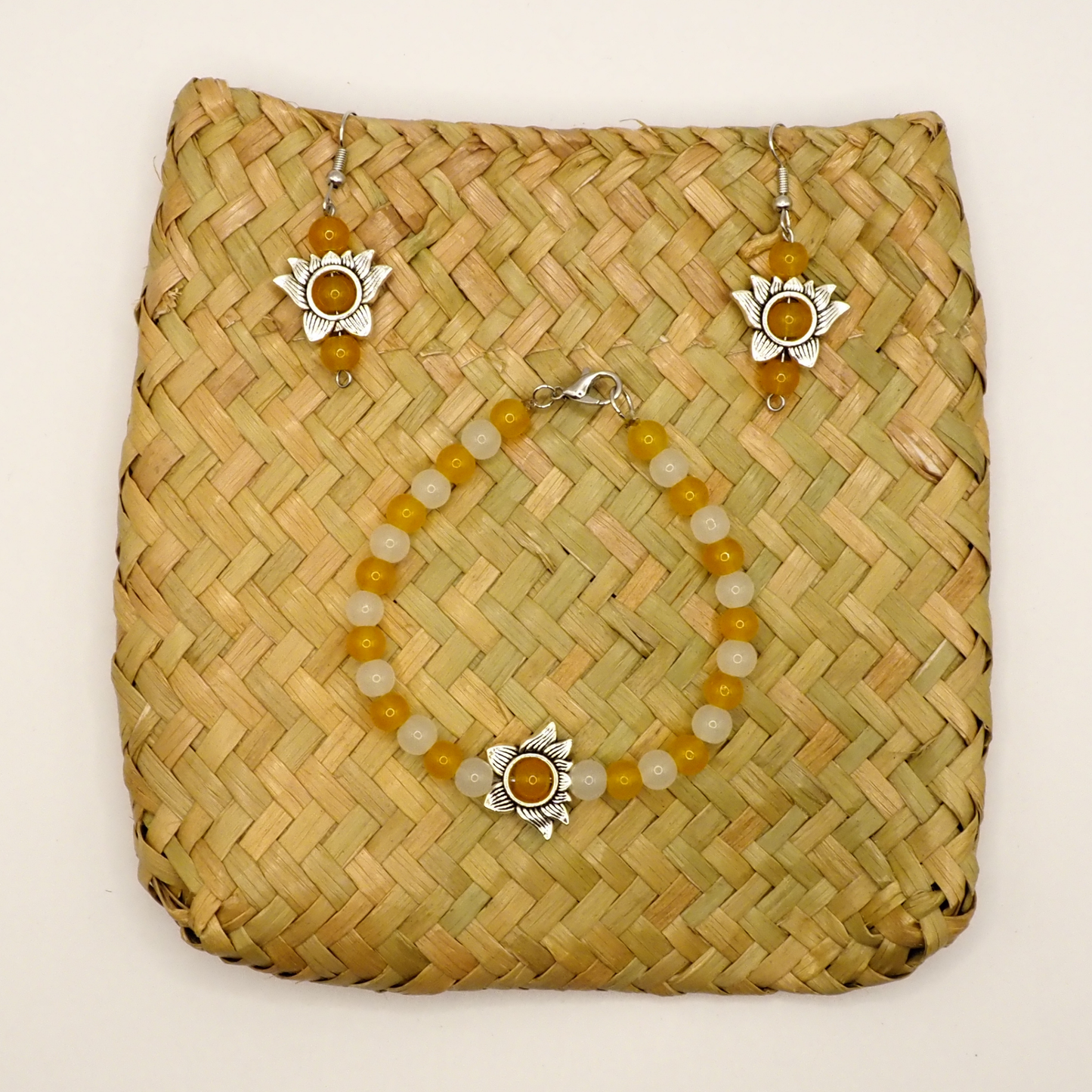 Warm Sunflower Bracelet & Earring Set
