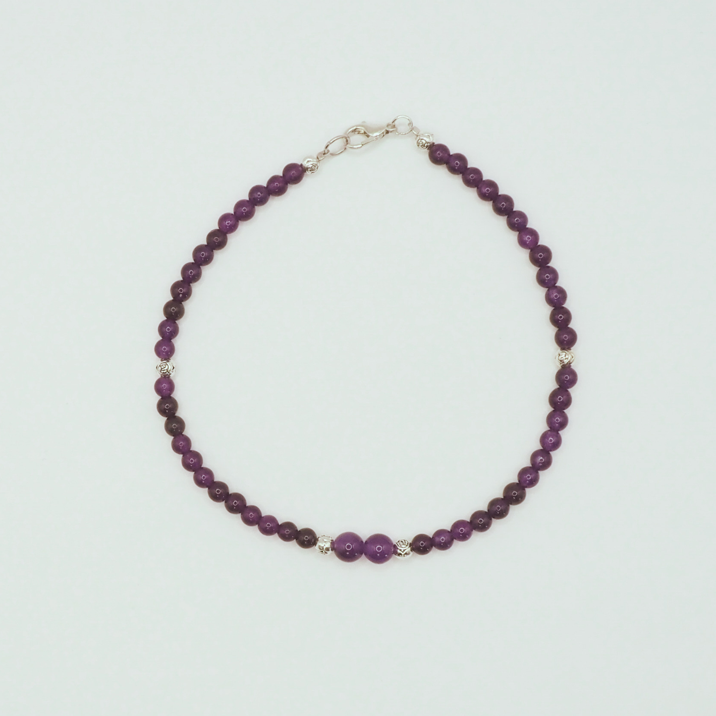 Soothing Amethyst Anklet