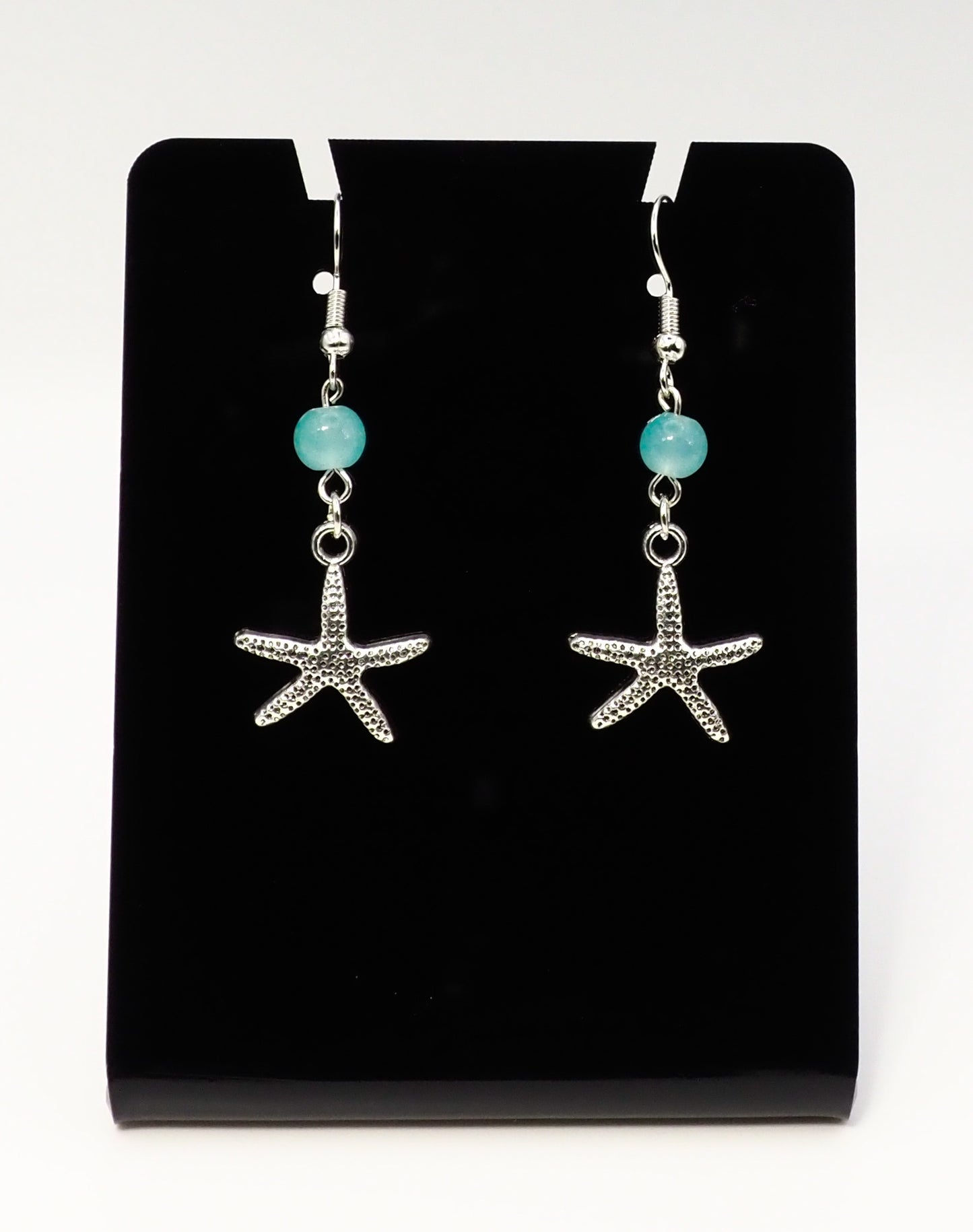 Light-blue/Aqua Starfish Earrings