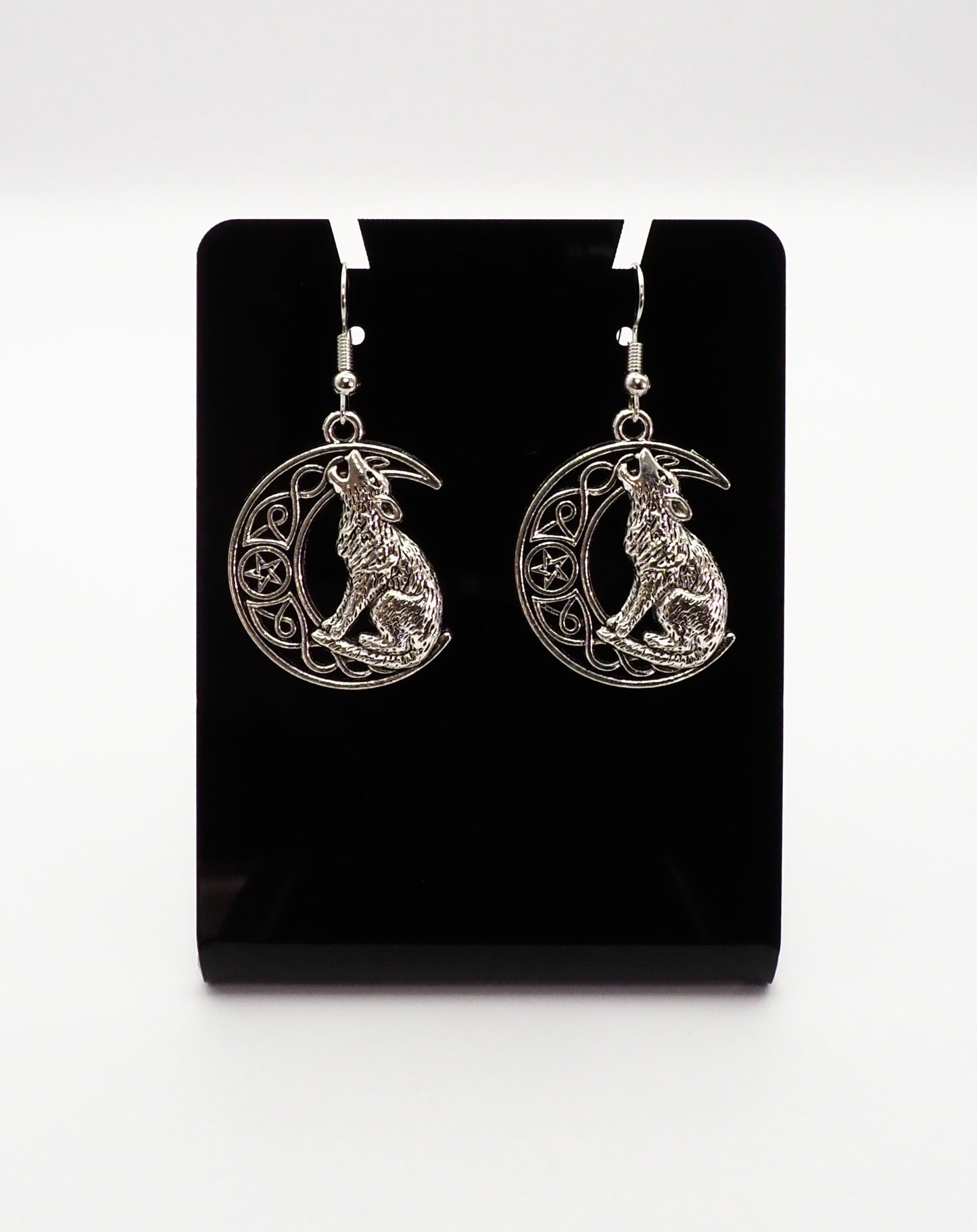 Wolf And Moon Earrings