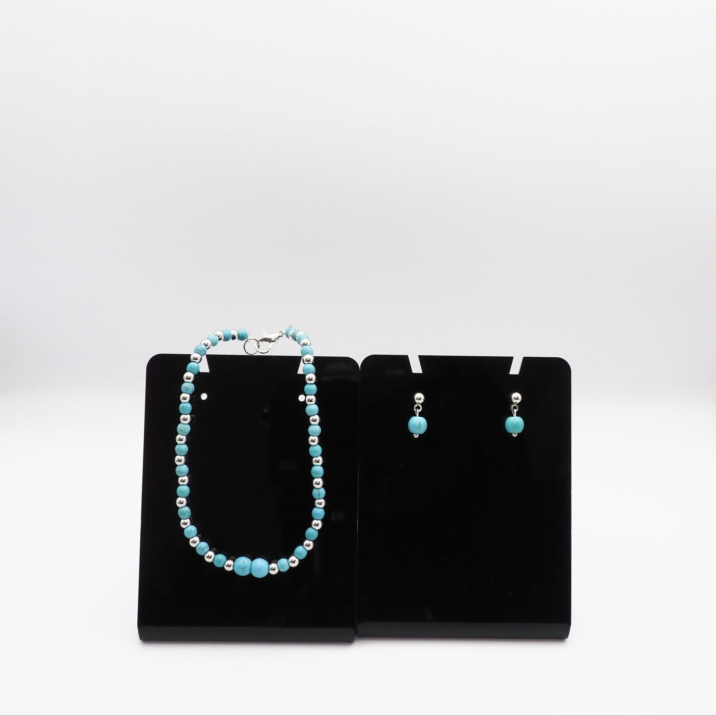 Turquoise Anklet and Earring Set