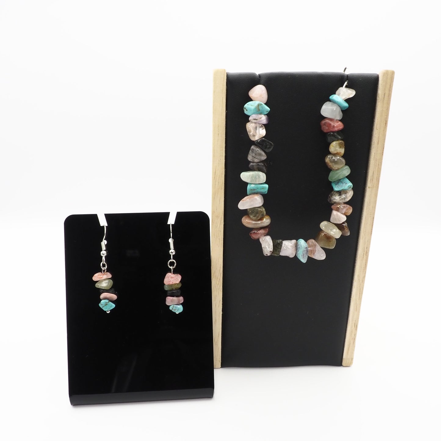 Mixed Crystal Bracelet and Earring Set