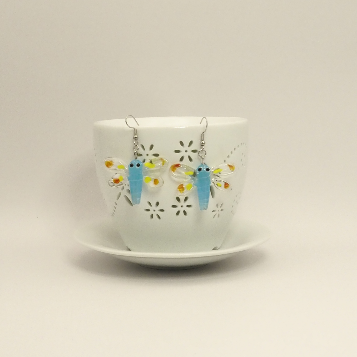 Glass & Porcelain Nature Earrings