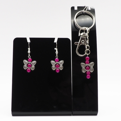 Butterfly Keyring and Earring Sets