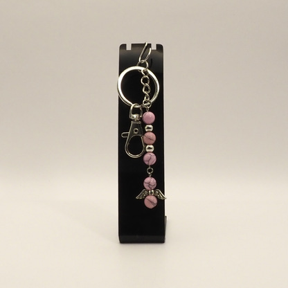 Crystal Stone Angel Keychain