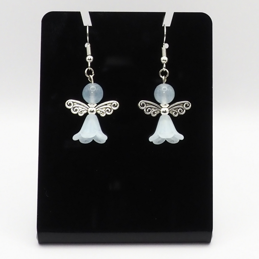 Aquamarine Angel Earrings