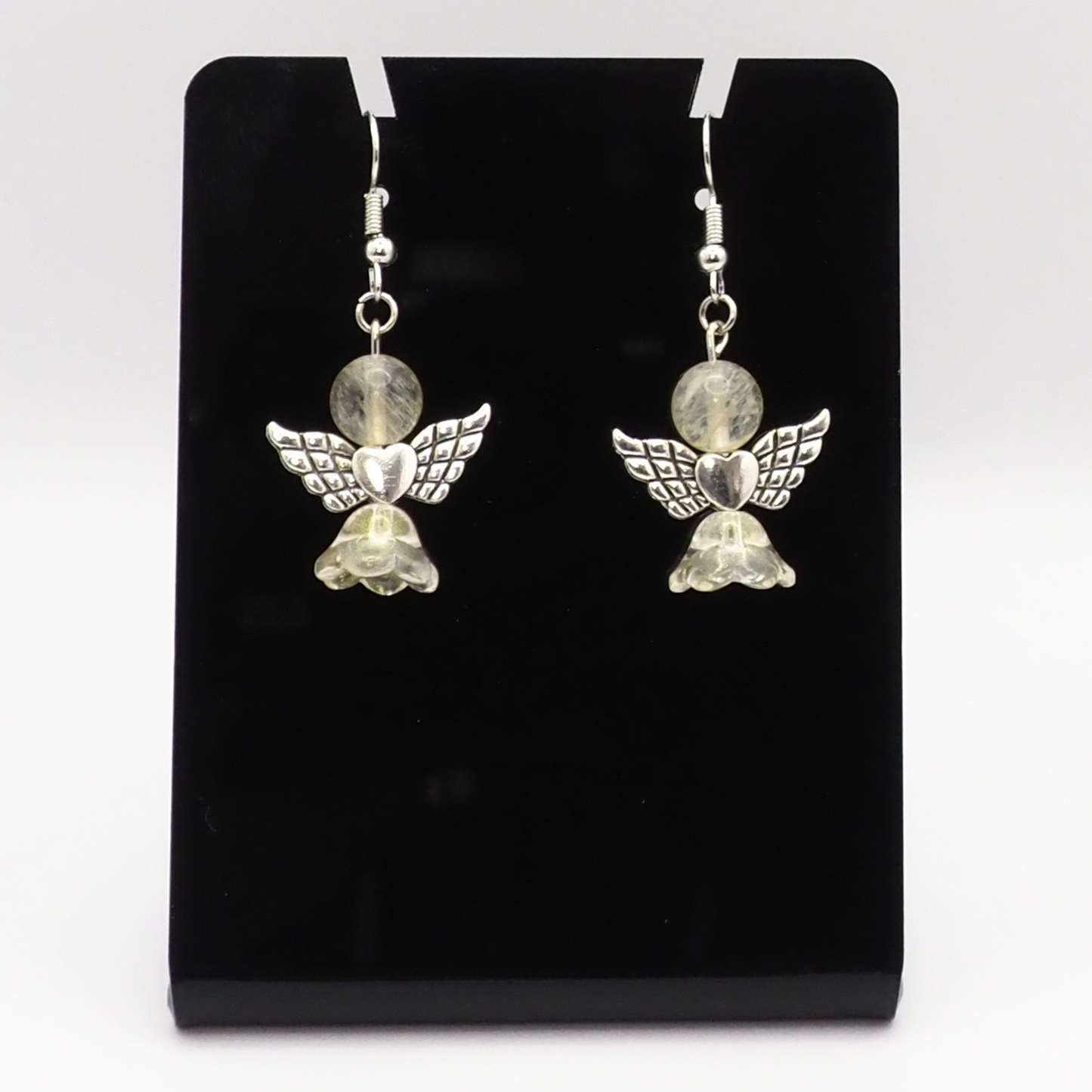 Quartz Angel Earrings