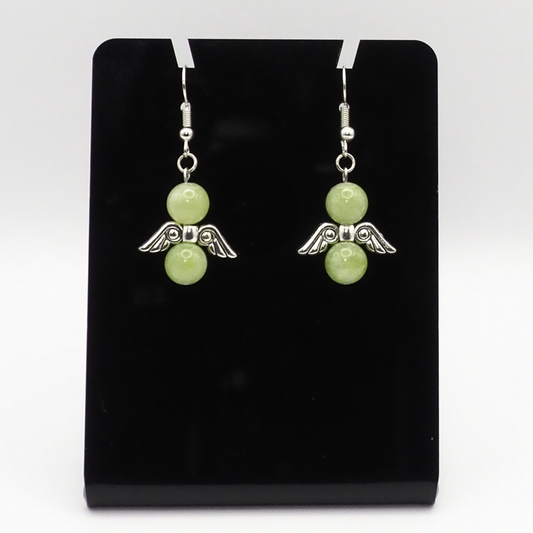 Peridot Angel Earrings