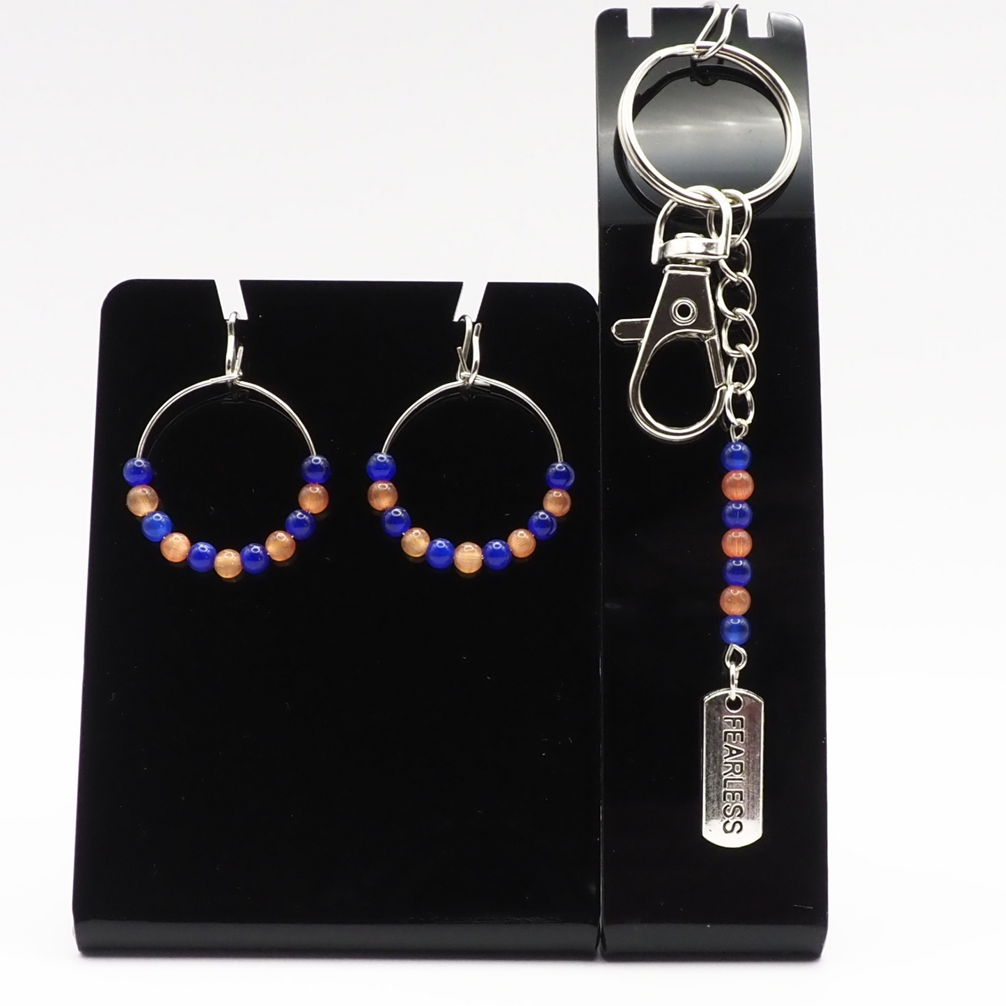 Fearless Keyring and Earring Set