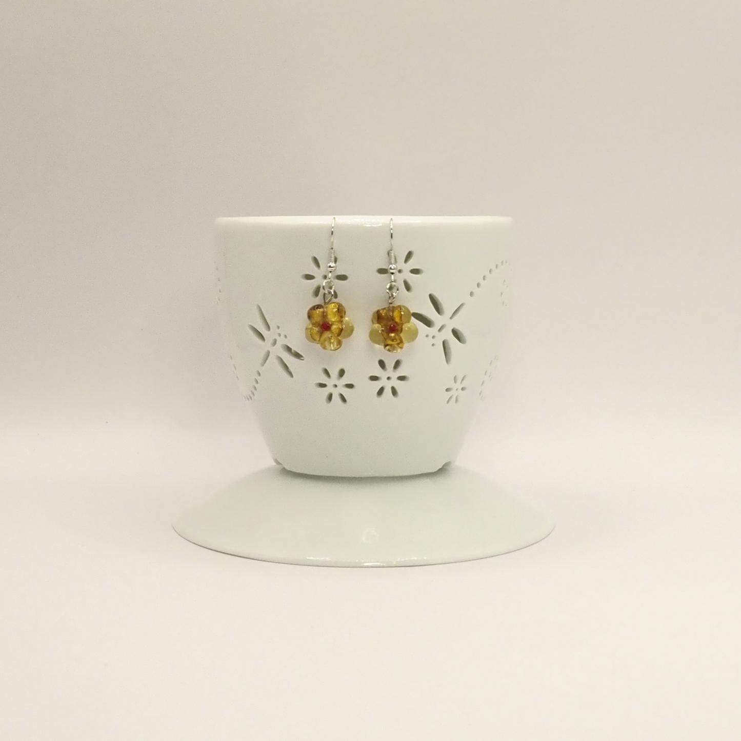 Delicate Glass Bloom Earrings