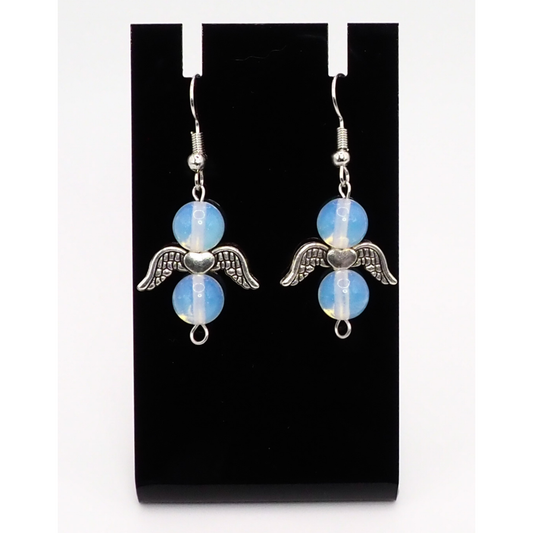 Opal Angel Earrings