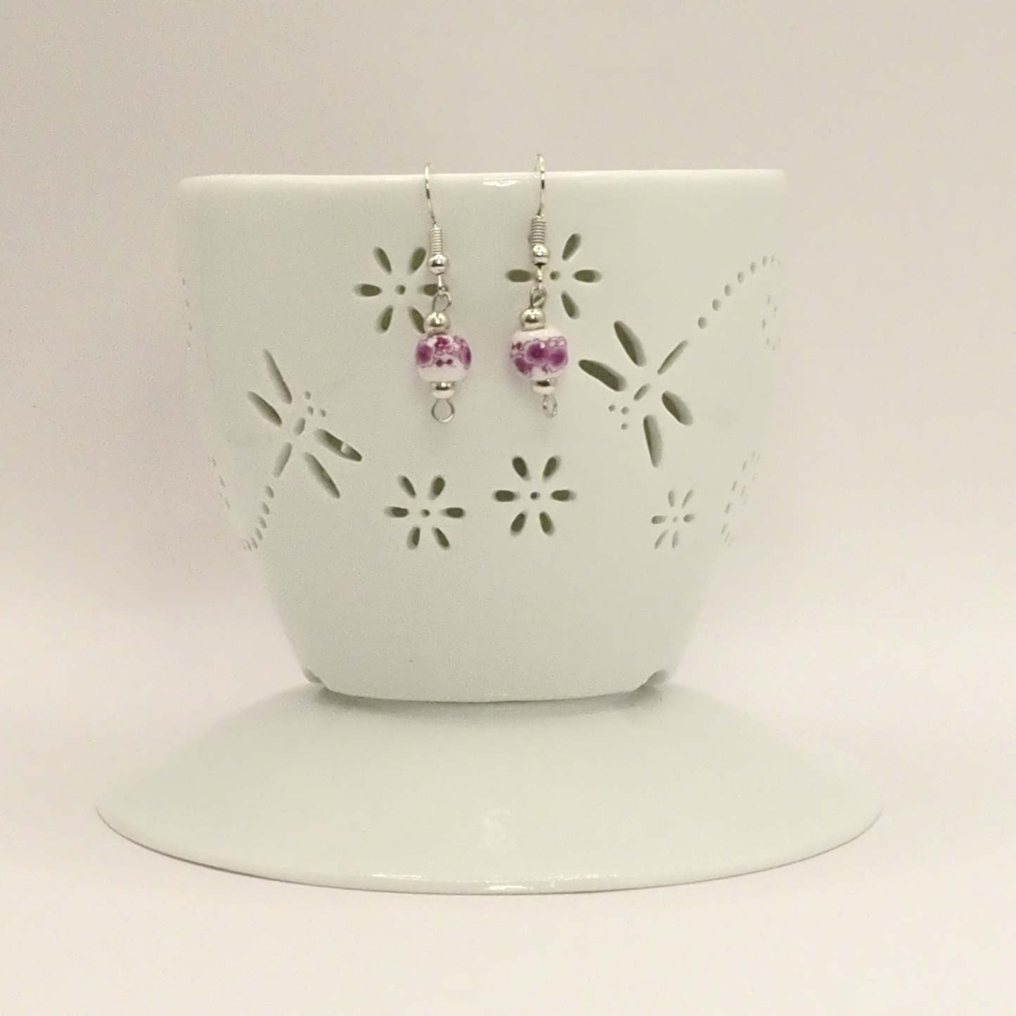 Porcelain Floral Earrings
