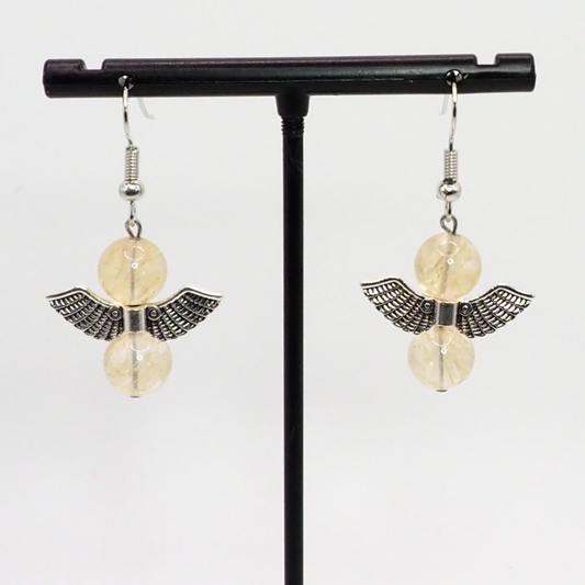 Citrine Angel Earrings