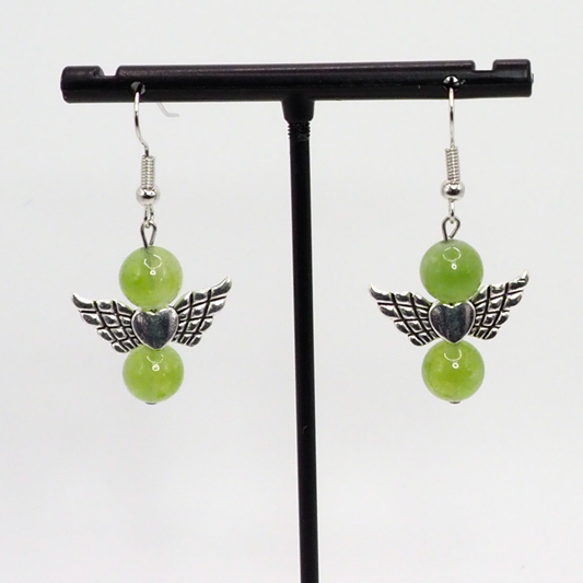 Peridot Angel Earrings