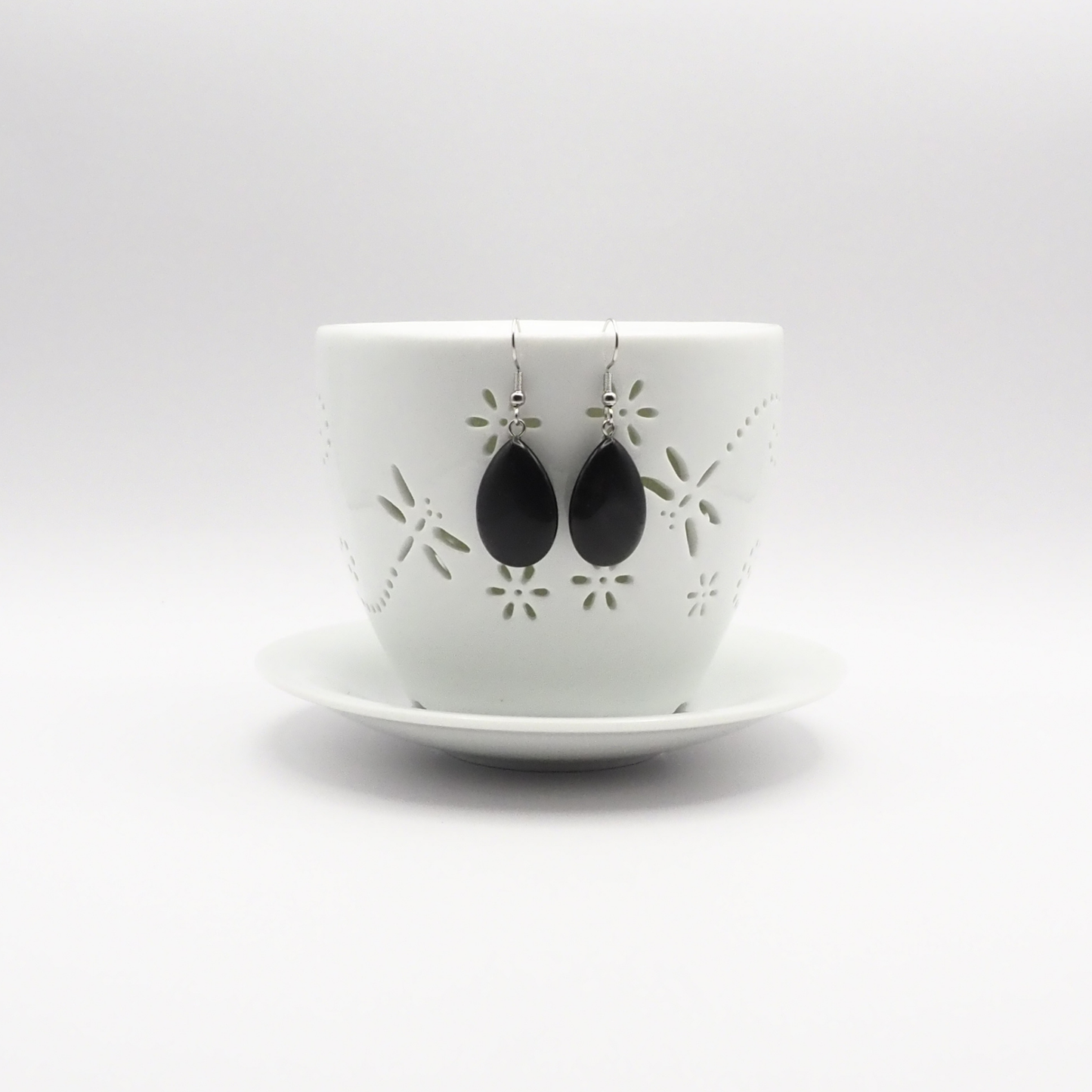 Tear Drop Stone Earrings