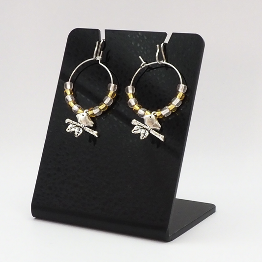 Bird Hoop Earrings