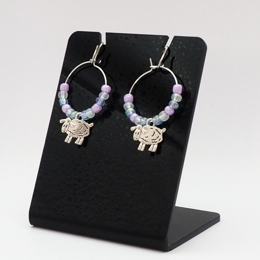 Delightful Sheep Hoop Earrings