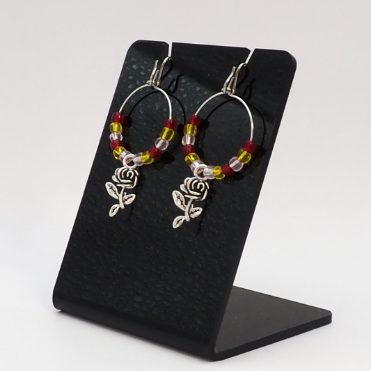 Rose Garden Hoop Earrings