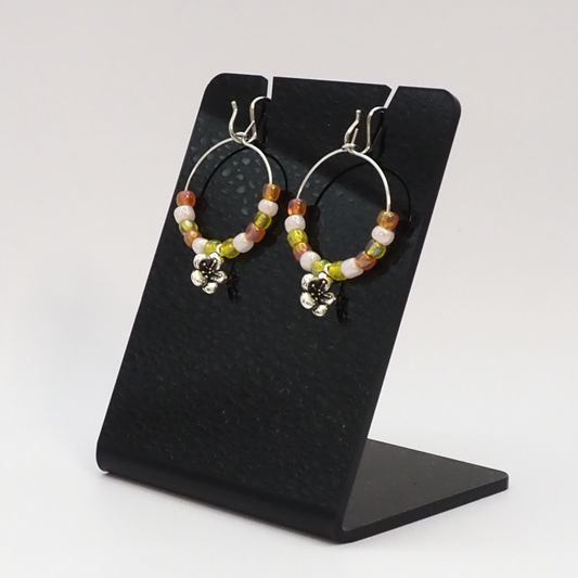 Radiant Flower Hoop Earrings