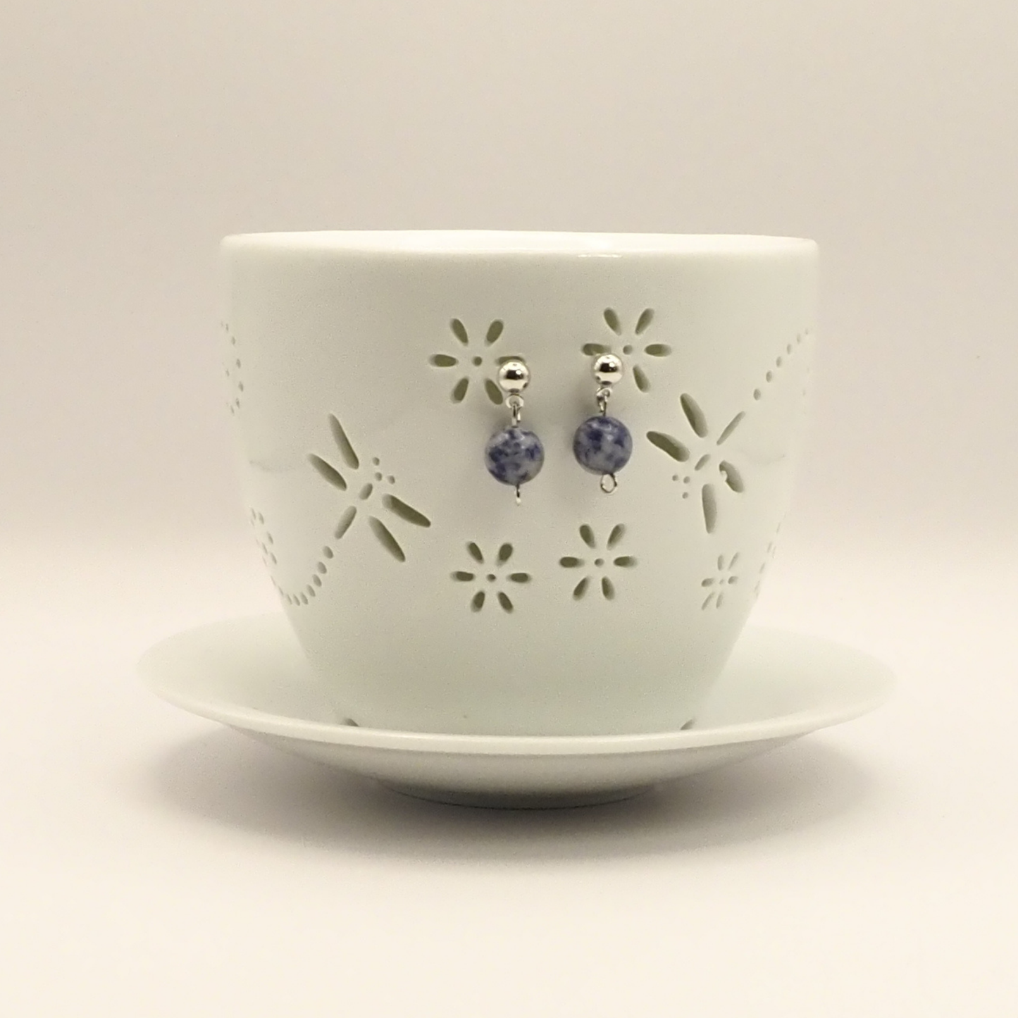 Crystal and Stone Delicate Drop Earrings