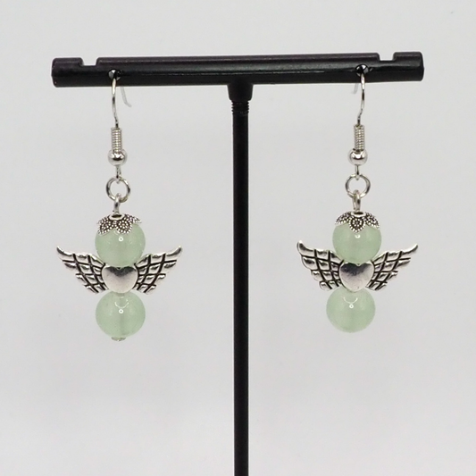 Jadeite Angel Earrings