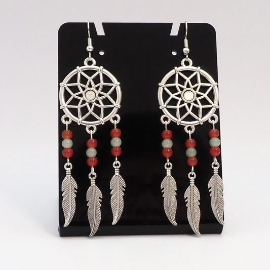 Earthy Dreamcatcher Earrings