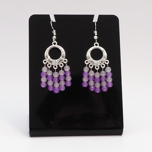 Serene Lavender Chandelier Earrings