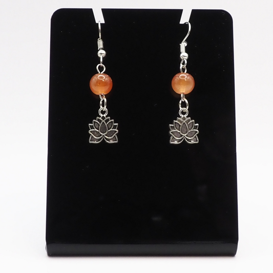 Detailed Lotus Earrings