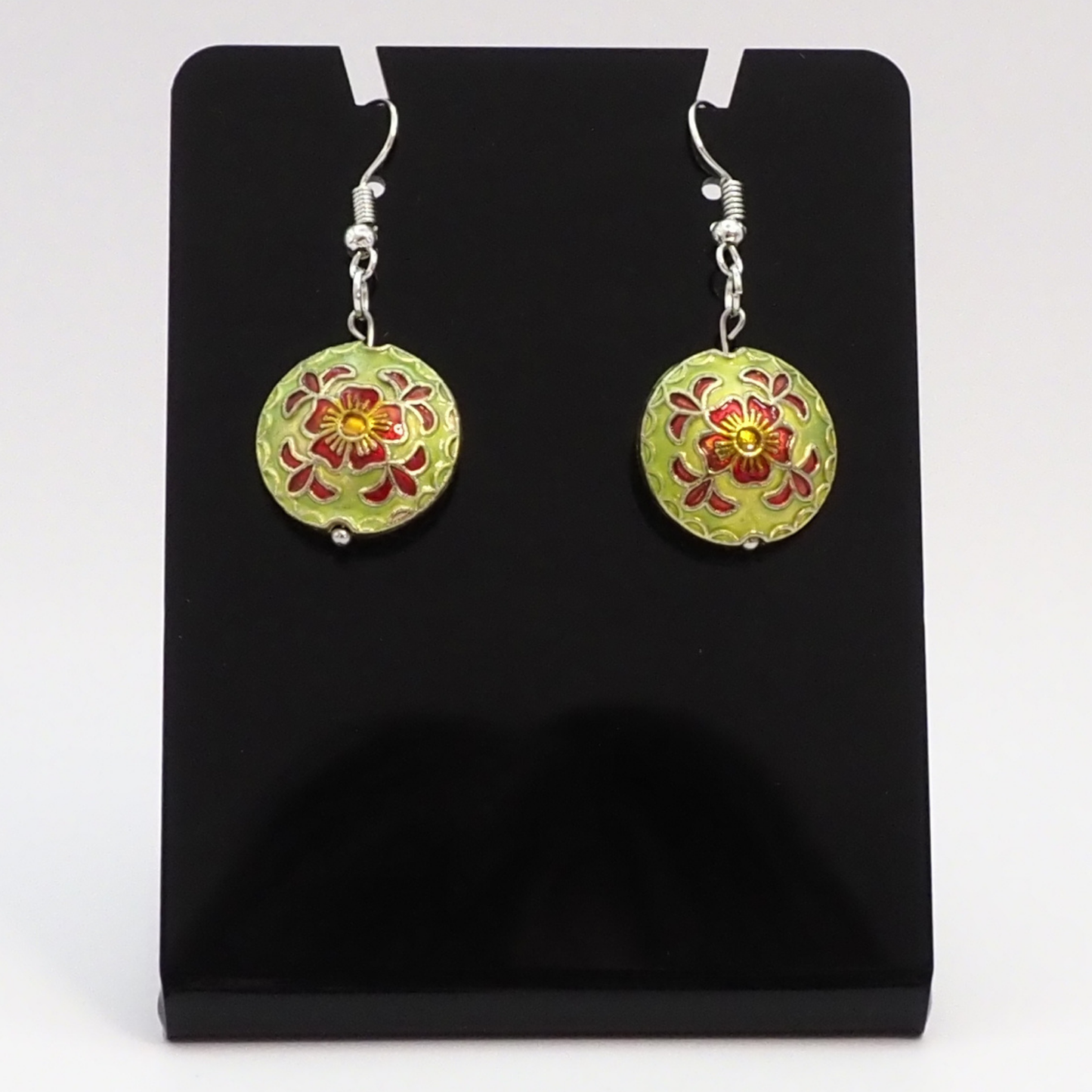 Elegant Cloisonne Earrings