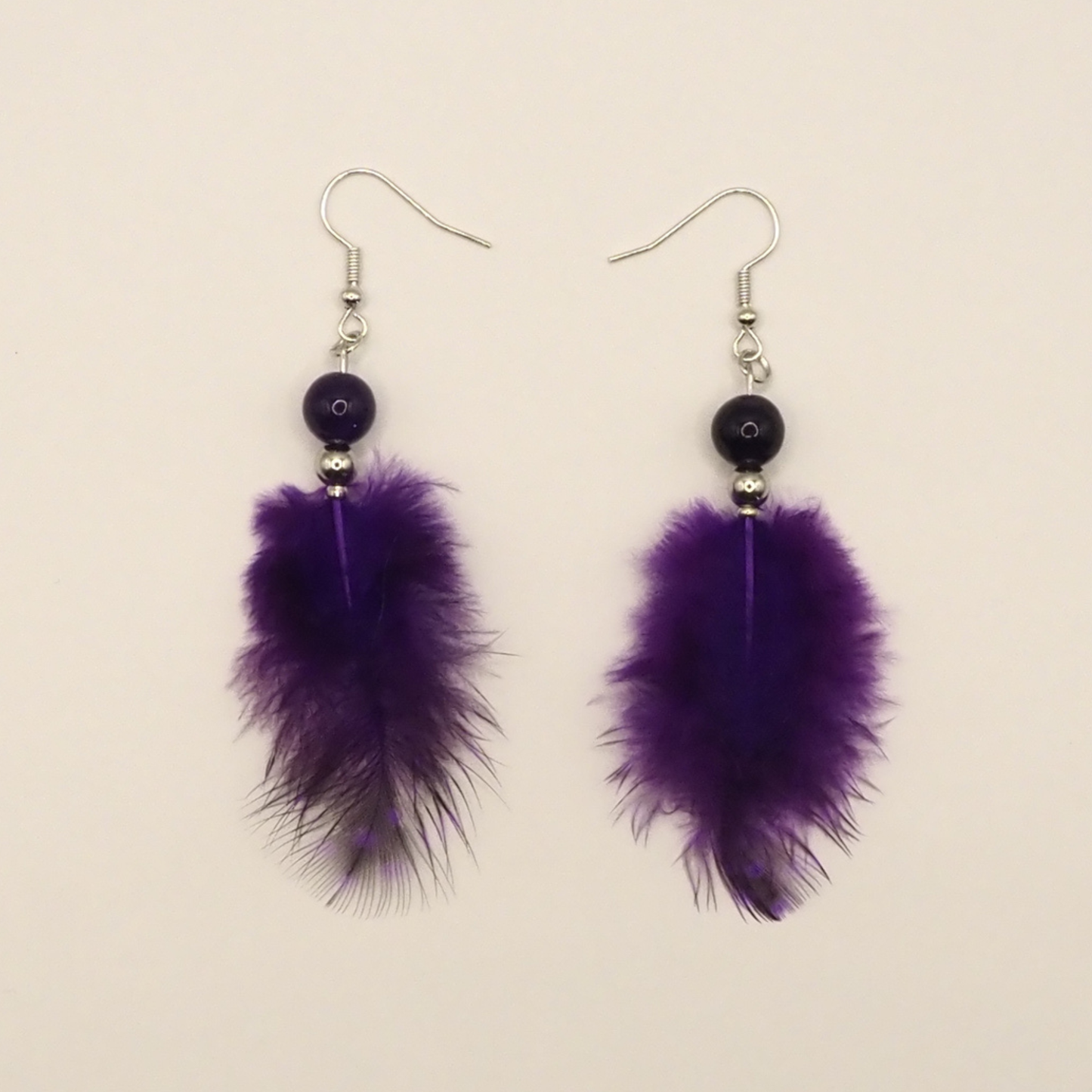 Purple Amethyst Feathery Earrings