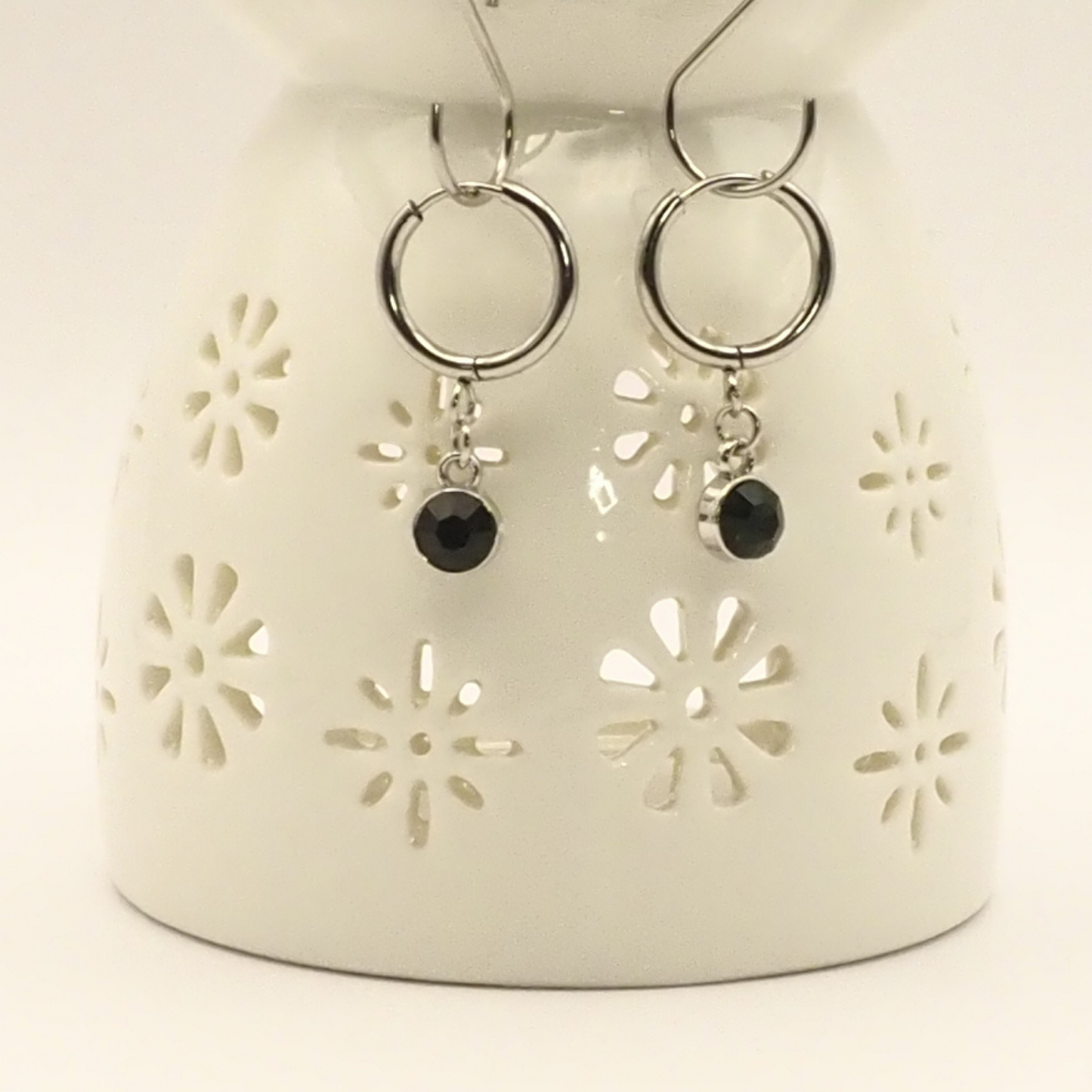 Birth Month Stainless Steel Hoop Earrings