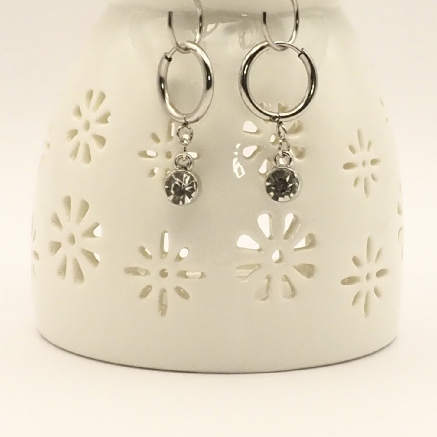 Birth Month Stainless Steel Hoop Earrings