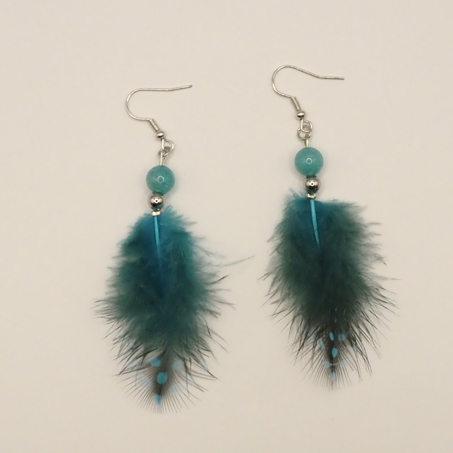 Turquoise Amazonite Feathery Earrings