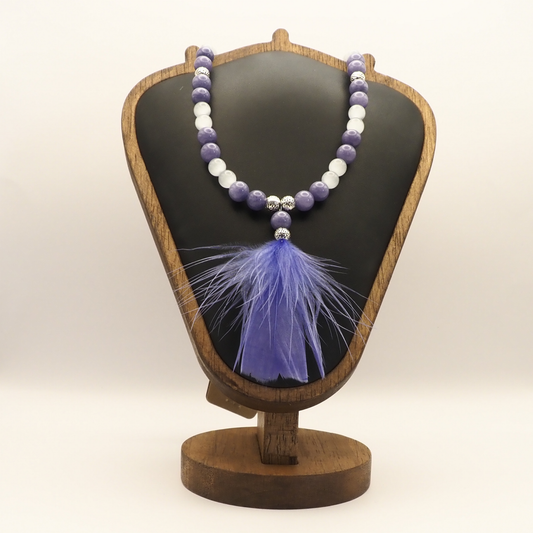 Angelite Feather Necklace