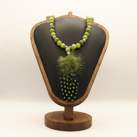 Peridot Feather Necklace