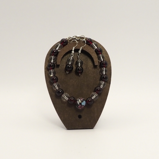 Glass Cloisonne  Bracelet & Earrings Sets